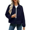 thumbnail image 1 of Dgankt Jackets for Women Lightweight Zip-up Windbreaker Casual Stand Collar Ruched Jacket,Sizes S-2XL, 1 of 7