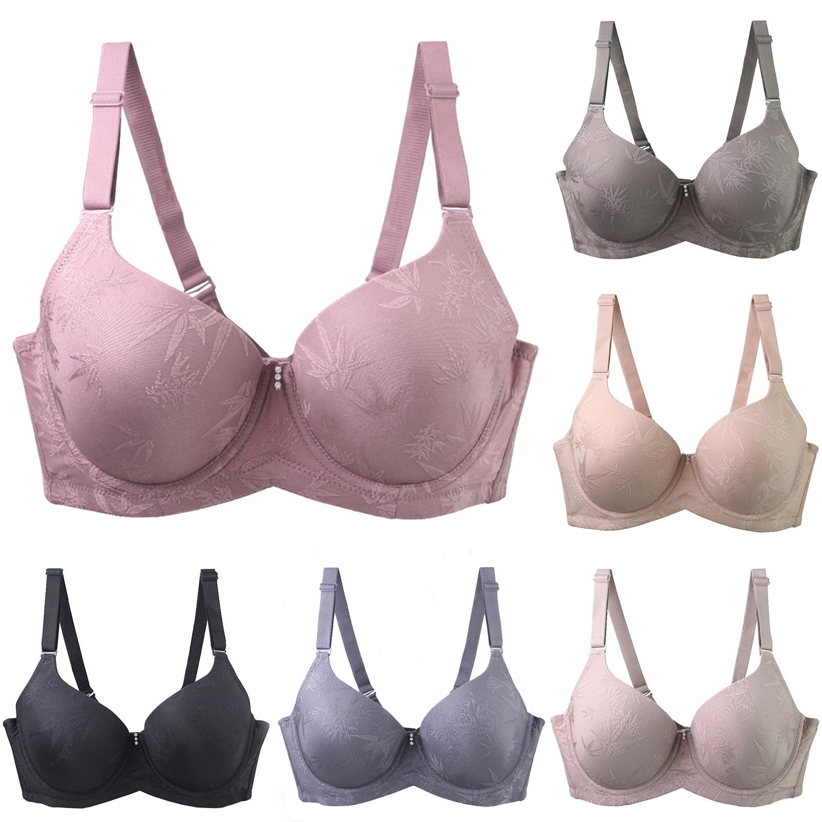 Dgankt Jelly Bras for Women Solid Color Maternity Sleeping Underwear ...