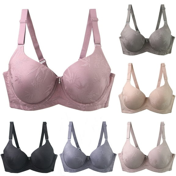 Dgankt Jelly Bras for Women Solid Color Maternity Sleeping Underwear with Underwear Daily Bra,Size 100E