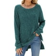 thumbnail image 1 of Dgankt Long Sleeve Shirts for Women Fashion Casual Solid Color V Neck Comfortable Long Sleeve Sweatshirt,Size S-2XL, 1 of 3