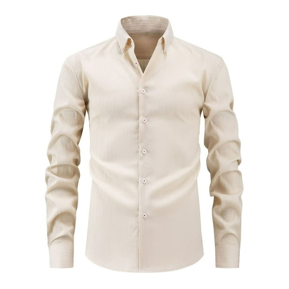 Dgankt Long Sleeve Shirts for Men Casual Buttons Beach Print Turndown Long Sleeve Turndown Collar Blouse Shirt,Size S-3XL