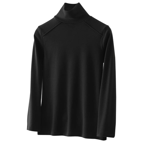 Dgankt Long Sleeve Shirts for Women High Neck Soft Stretch Basic Tee Lightweight Undershirts Casual Daily Wear Tops,Sizes M-2XL