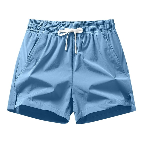 Dgankt Men's and Big Men's Men's Solid Color Quick-Dry Swim Trunks - Water-Resistant Beach Shorts with Side Pockets for Surfing, Snorkeling, Beach Volleyball & Water Sports S-5XL