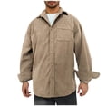 thumbnail image 1 of Dgankt Men's Shirts Mens Fashion Casual Solid Button Pocket Corduroy Long Sleeved Lapel,Size XS-3XL, 1 of 4