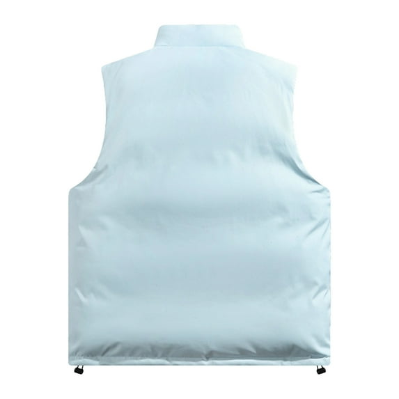 Dgankt Mens Clothes Men's Puffer Vest Warm Casual Stand Collar Quilted Waistcoat Outdoor Padded Ski Vest Coat