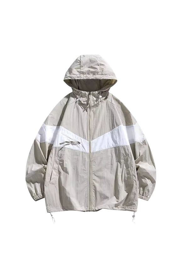 Mens Hoodies Pocket with Ice Silk-Thin Breathable Loose Fitting Fishing and Sun Protection Suit,Size S-4XL