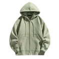 thumbnail image 1 of Dgankt Mens Hoodies Solid Color Hooded Cardigan Loose Casual Sports Zipper Sweatshirt Jacket,Size S-3XL, 1 of 8