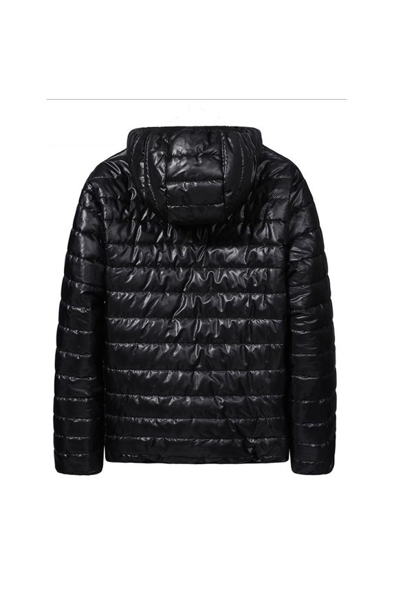 Dgankt Mens Jacket Men's Ultralight Packable Hooded Down Jacket Open-Front Design, Pockets, Puffer Down Coats