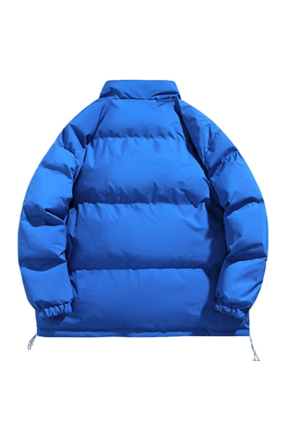 Dgankt Mens Jacket Mens Reversible Puffer Jacket Cropped Baggy Zip Up Casual Jackets Oversized Outerwear Warm Coat Trendy Winter