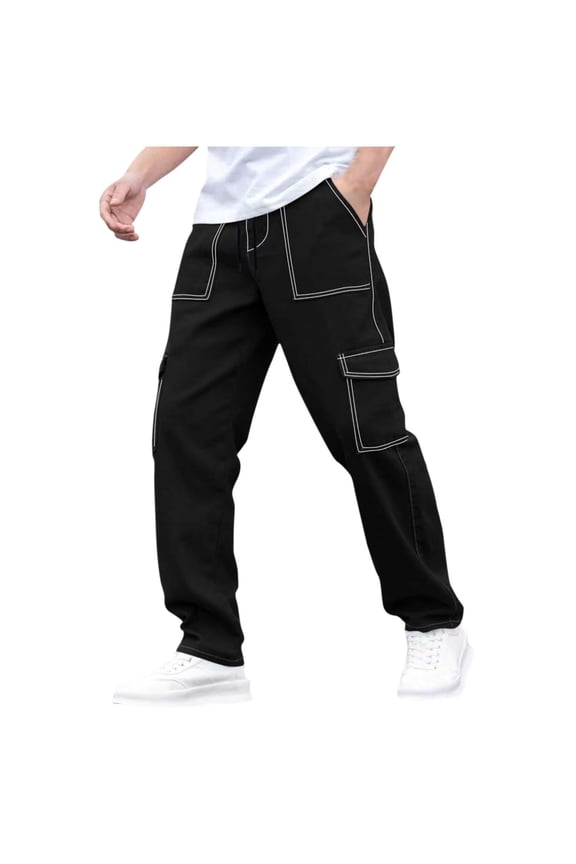 Mens Pants Multi Pocket Workwear Protection Casual Straight Leg Pants,Size S-3XL