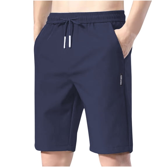 Dgankt Mens Shorts Straight Leg Active Elastic Waist Drawstring Gym Shorts Summer Casual Shorts,Size L-5XL