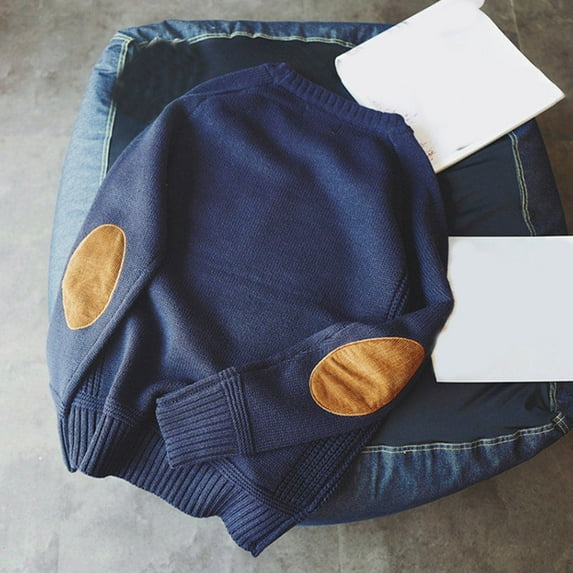 Dgankt Mens Sweater Winter Casual Fashion Solid Color Long Sleeved Round Neck Sweater,Size L-5XL