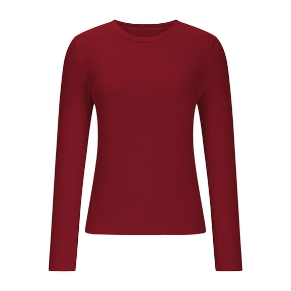 Dgankt Plus Size Womens Clothing Women's Long Sleeve Stretch Blouses Fitted Shirts with Ribbed Knit Work Casual Office Basic Tops