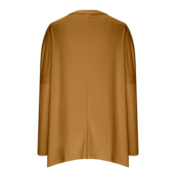 Dgankt Shirts for Women Womens Fall Long Sleeve T-Shirts Casual Tunic Tops for Leggings Loose Soft Blouses with Pocket