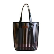 Dgankt Storage Cubes Large Capacity Transparent Beach Bag, Jelly Bag, Women'S Swimming Bag, Pvc Portable Bag, Shopping Bag for Going Out on Clearance