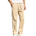 thumbnail image 1 of Dgankt Sweatpants for Men Solid Color Drawstring Elastic Waistband Straight Leg Pants,Sizes M-4XL, 1 of 9