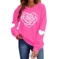 thumbnail image 1 of Dgankt Sweatshirt for Women Plus Size Women Valentine Shirts Love Heart Graphic Long Sleeve Tshirt Casual Valentines Day Gift Round Neck Tops XS-XL, 1 of 8