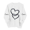 thumbnail image 1 of Dgankt Valentine's Day Shirts for Women Fashion Crewneck Print Long Sleeve Shirt Casual Womens Tops,Sizes XS-XL, 1 of 6
