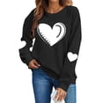 thumbnail image 1 of Dgankt Winter Clothing for Women Kindness Heart Sweatshirt Love Heart Graphic Tees Valentine's Vibes Love Long Sleeve Shirts Tops XS-XL, 1 of 8
