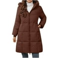 thumbnail image 1 of Dgankt Winter Coats for Women Casual Comfortable Long Sleeve Zipper Pocket Parkas Coat Winter Jacket,Sizes S-3XL, 1 of 4