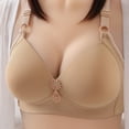 thumbnail image 1 of Dgankt Wireless Bras for Women Oversized Non-wired Bra Glossy Push-up Three-breasted Underwear Bra,Size M, 1 of 3