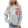 thumbnail image 1 of Dgankt Women Clothing Womens Sweatshirts Casual Valentine's Day Pullover Tops Oversized Long Sleeve Crewneck Shirts S-2XL, 1 of 5