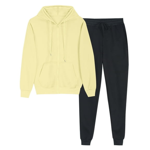 Dgankt Women's 2PCS Outfits Sports Tracksuits Long Sleeve Pullover Hoodies Sweatshirt and Sweatpants Fall Winter Suit,Sizes S-2XL