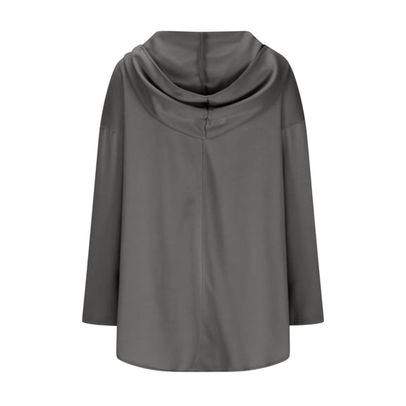 Dgankt Women's Clothing Women's Oversized Hoodies Casual Long Sleeve Circle Zipper Pocket Sweatshirt Pullover Tops