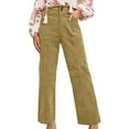 thumbnail image 1 of Dgankt Women's Pants Casual Winter Straight Leg Elastic Waist Corduroy Pants with Pockets,Sizes S-2XL, 1 of 8