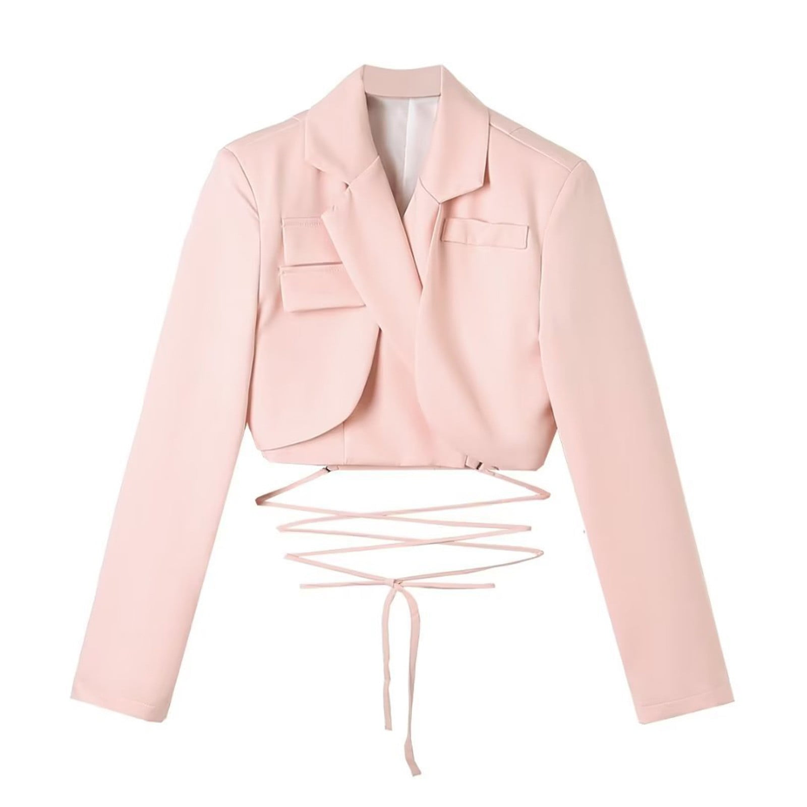 Women's new long-sleeved belted colorful suit dress jacket