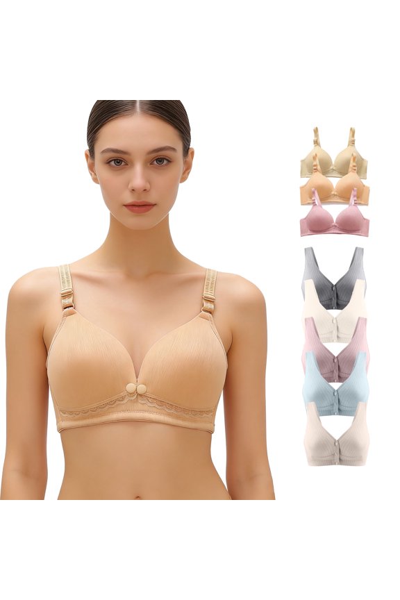 Womens Clothes Women's Front-Open Nursing Bras - Maternity Bralettes with Easy-Access Clasp for Breastfeeding, Pumping & Postpartum Care S-XL