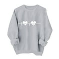 thumbnail image 1 of Dgankt Womens Long Sleeve Tops Valentines Day Sweatshirts for Women Valentine Sweatshirt Love Casual Holiday Tops XS-XL, 1 of 6