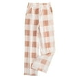 thumbnail image 1 of Dgankt Womens Pants Casual Homewear Pants Checkered Print Double-Sided Flannel Wide Leg Elastic Waist Pocket Pants,Sizes S-3XL, 1 of 5