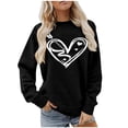 thumbnail image 1 of Dgankt Womens Tops Womens Sweatshirts Casual Valentine's Day Pullover Tops Oversized Long Sleeve Crewneck Shirts S-2XL, 1 of 5