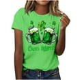 thumbnail image 1 of Dgankt Womens&nbsp;Tops St. Patricks Day Shirt for Women Short Sleeved Crew Neck Pullover Graphic Tee Tops,Sizes S-3XL, 1 of 5