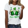 thumbnail image 1 of Dgankt Womens&nbsp;Tops St. Patricks Day Shirt for Women Short Sleeved Crew Neck Pullover Graphic Tee Tops,Sizes S-3XL, 1 of 5