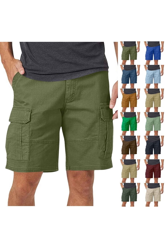 Workout Shorts Men's Multi-Color Ripstop Cargo Shorts - Lightweight Durable Shorts with Multi-Pockets for Construction, Warehouse Jobs, Casual Outings & Everyday Utility S-3XL