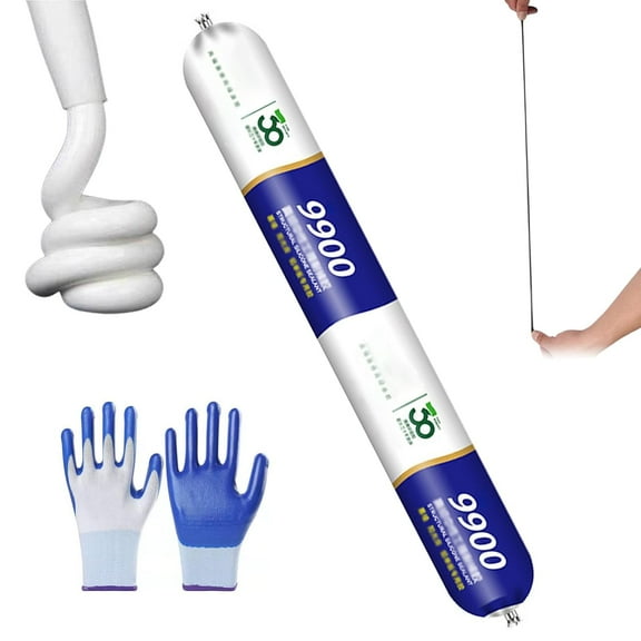 Dh-9900 High-Temperature Resistant Silicone Sealant for Sunroom, 9900 Sealant Waterproof, Silicon Waterproof sealant, Permanent Solution for Roof & Wall Cracks, Indoor, Outdoor, Bath (Black, 1)