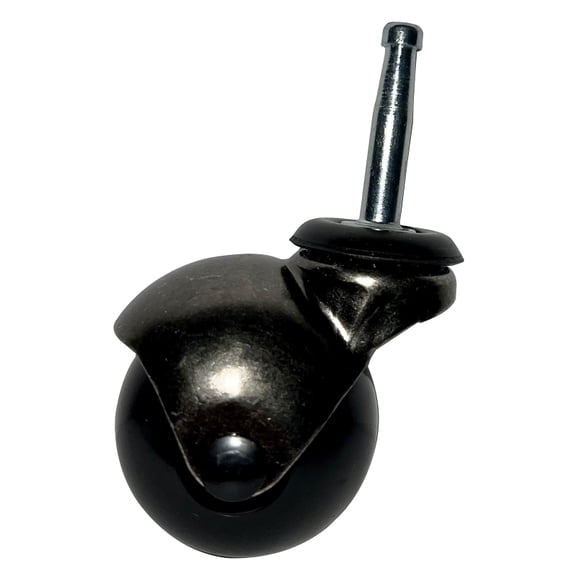 Dh Casters C-H20S1AB Ball Caster, 2 in Dia Wheel, Rubber Wheel, 90 lb