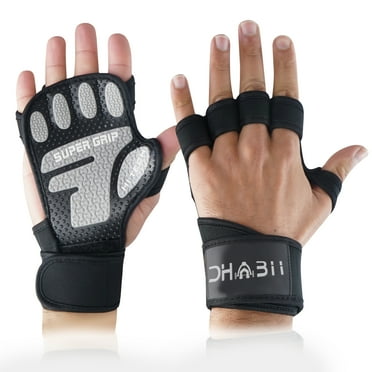 Dhabii Super Grip Weightlifting Workout Gloves With Wrist Wrap