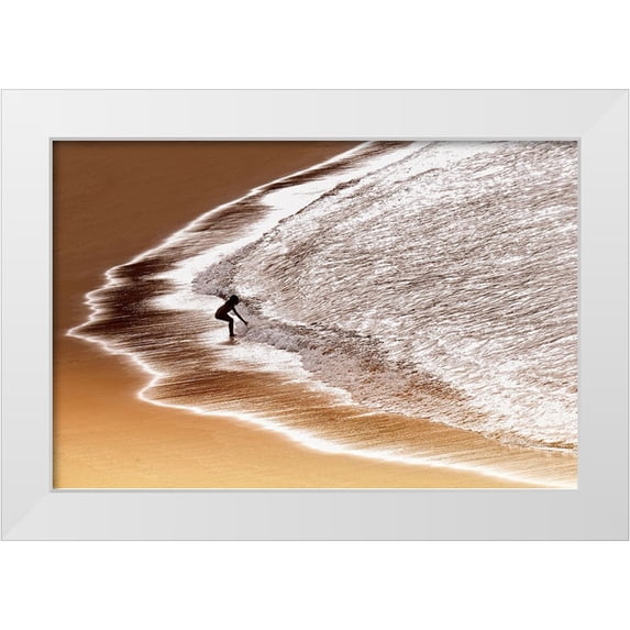 Dhahi, Saeed 32x23 White Modern Wood Framed Museum Art Print Titled - Enjoy Seawater