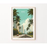 Dhaka Bangladesh Minimalist Travel Poster, Travel Inspired Home And Office Decor
