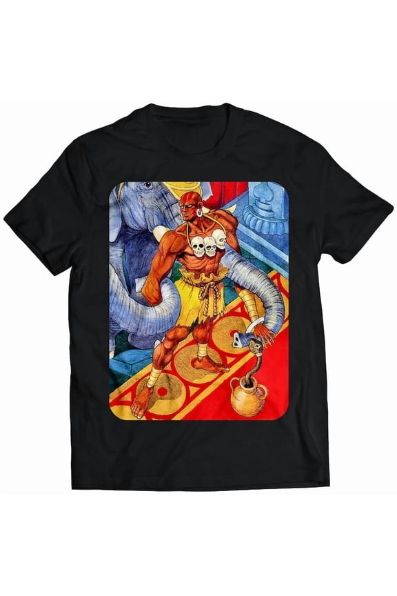 Dhalsim in Stage Street Fighting Premium Unisex T-shirt (vectorized Design)