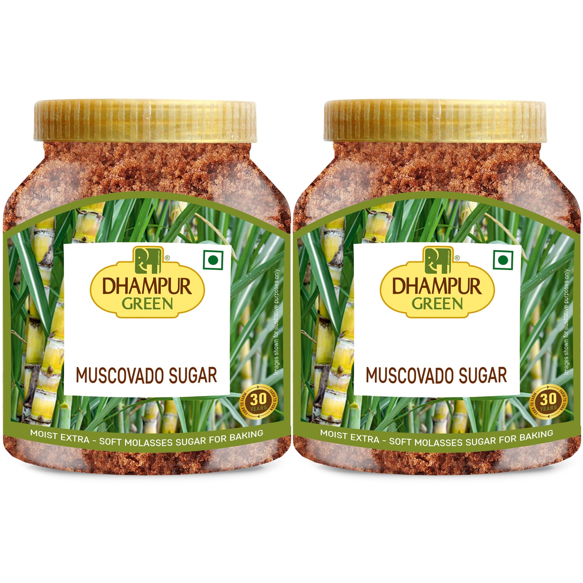 Dhampurgreen Muscovado Sugar, 1.6 Kg (2X800G) Barbados Sugar