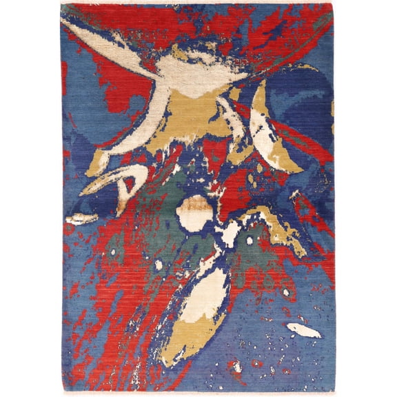 Dhanak Wool Rug - 4'0'' x 5'10''