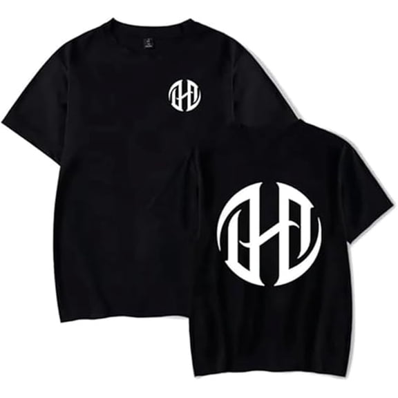 Dharius 2025 Merch T-shirt Classic Print Round Neck Short Sleeves Men And Women Hip-hop Wear