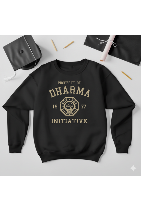 Dharma Initiative 1977 LOST TV Series Retro Fan Logo Sweatshirt V41266, up to size 5XL