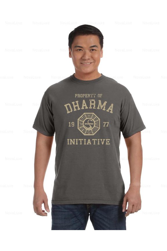 Dharma Initiative Comfort Color T-Shirt LOST 1977 Retro Series Tribute, Unisex, up to size 4XL