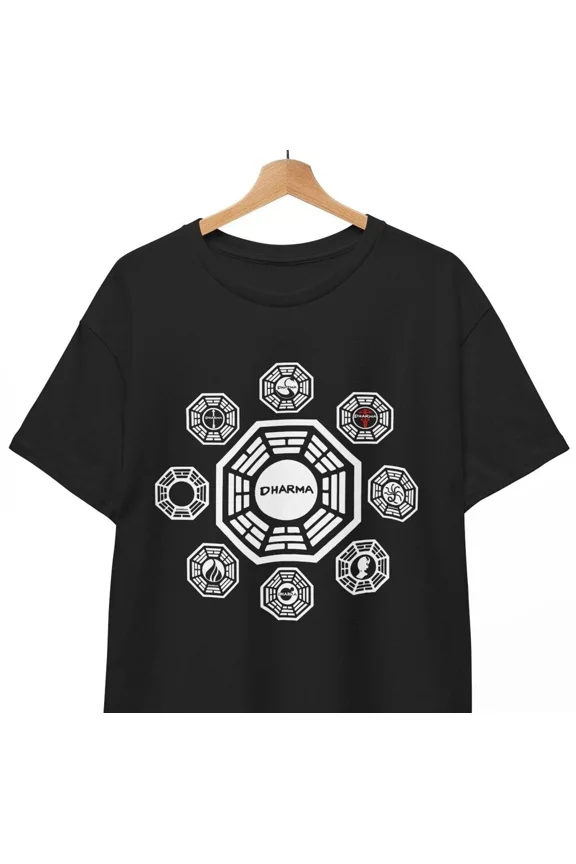 Dharma Initiative T-Shirt swan From Lost Brand tv series coolness Unisex Tee