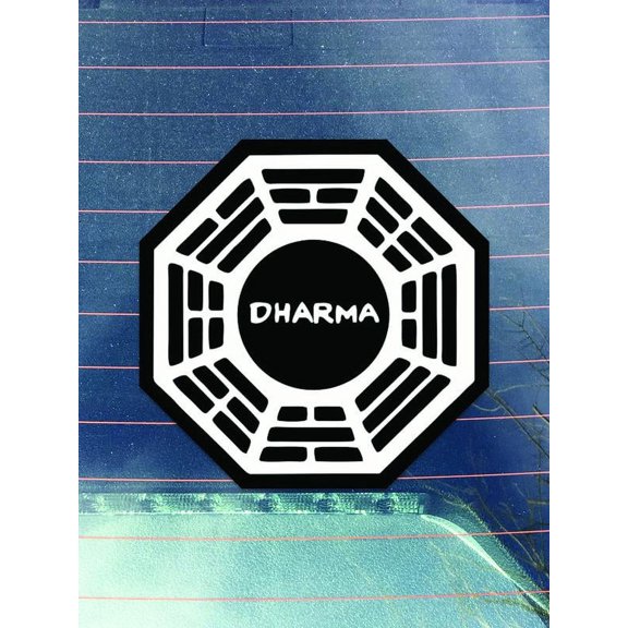 Dharma Wheel Vinyl Decals Sticker ( Two Pack ) | Cars Trucks Vans Walls Laptops Cups | Printed | 2 - 4 Inch Decals | KCD969